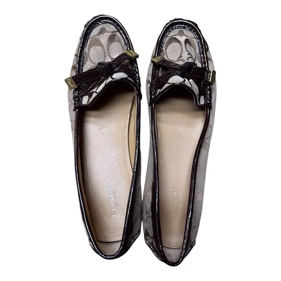 COACH Frida Monogrammed Canvas Loafers - Picture 6 of 9